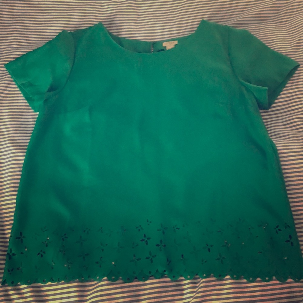 J. Crew Emerald Green Blouse